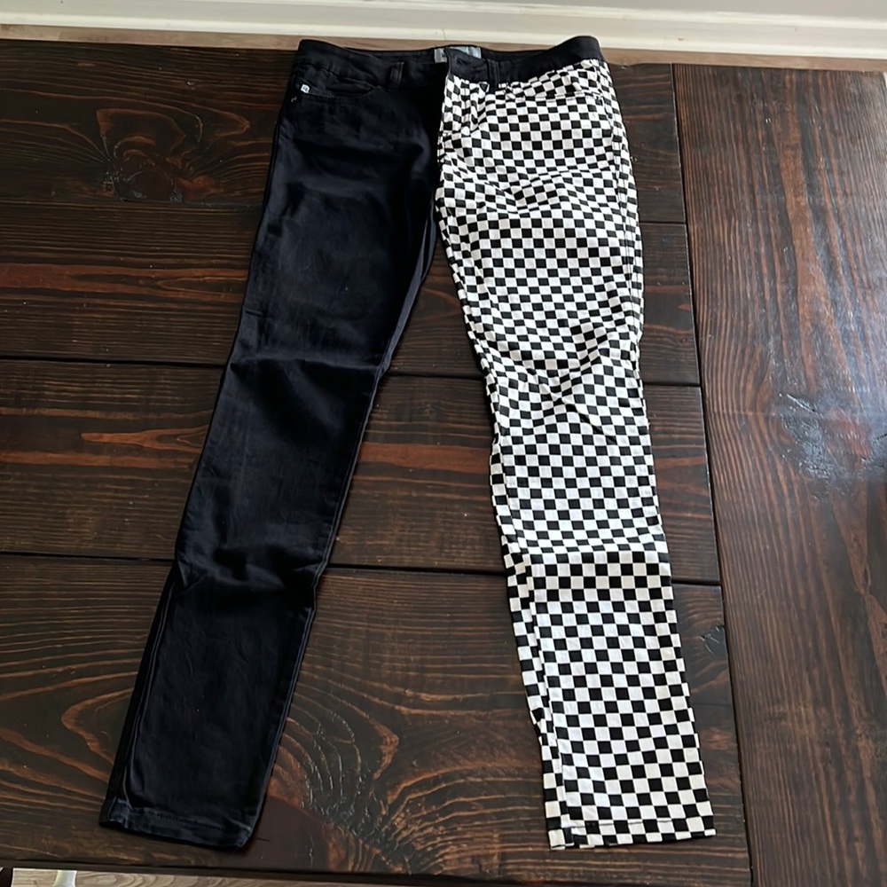 Royal Bones black and white checkered pants